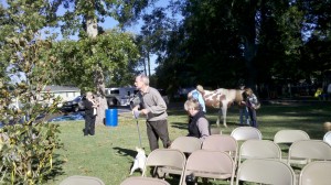 St Martin of Tours Episcopal pet blessing service - dogs and a horse